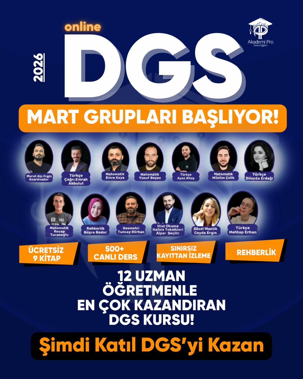 Dgs 2026  Sözel Canlı Ders Paketi Şubat Grubu